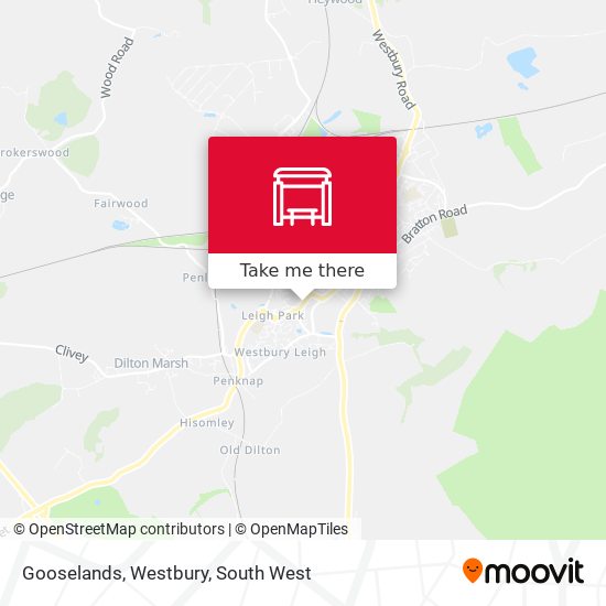 Gooselands, Westbury map