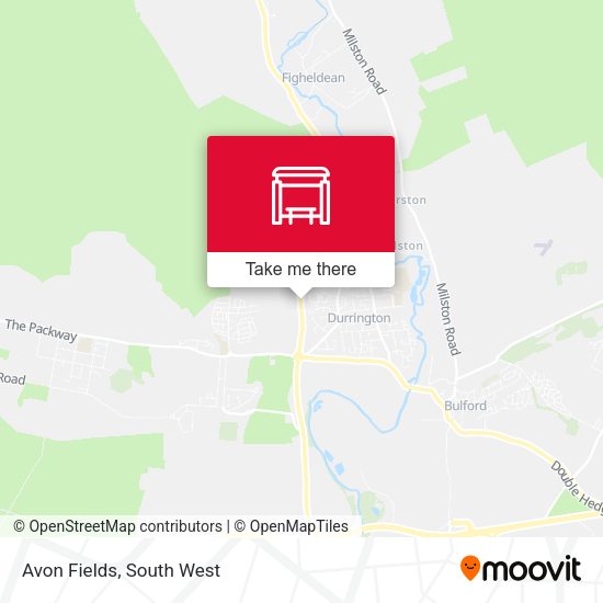 Avon Fields, Durrington map