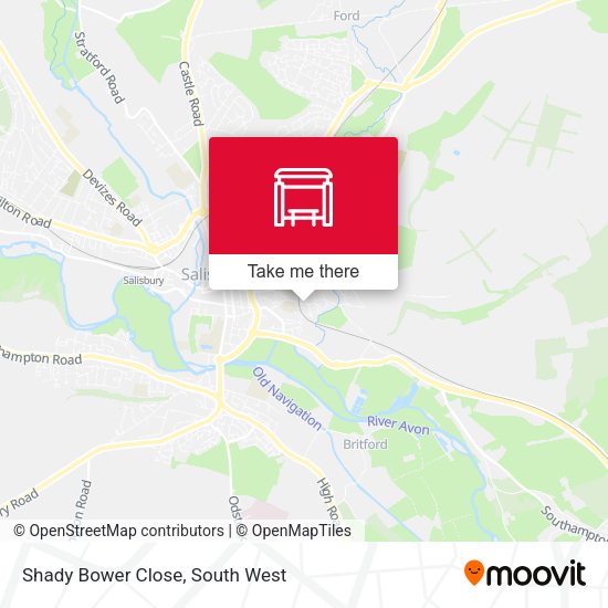Shady Bower Close map