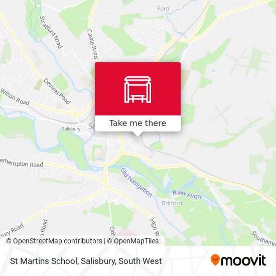 St Martins School, Salisbury map