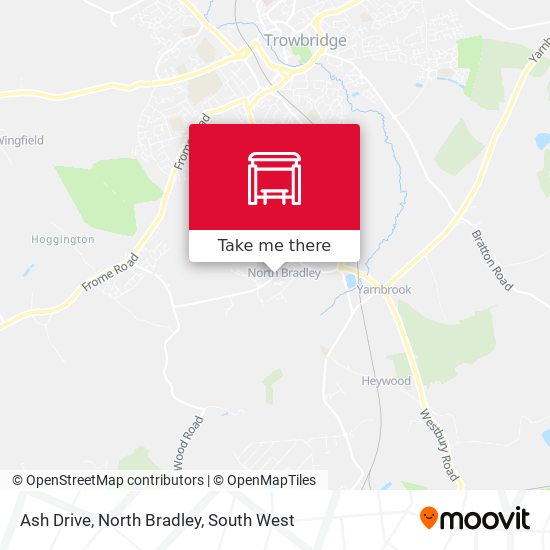 Ash Drive, North Bradley map
