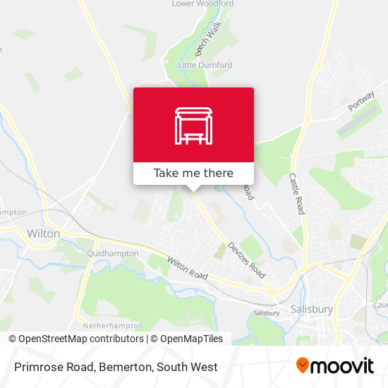 Primrose Road, Bemerton map