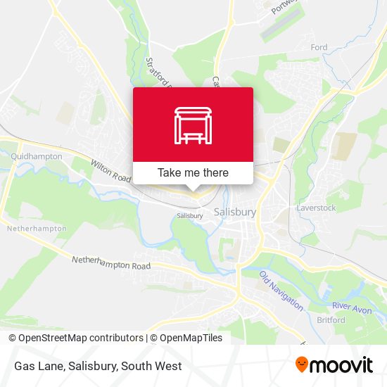 Gas Lane, Salisbury map