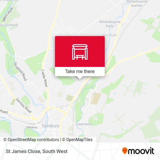 St James Close map
