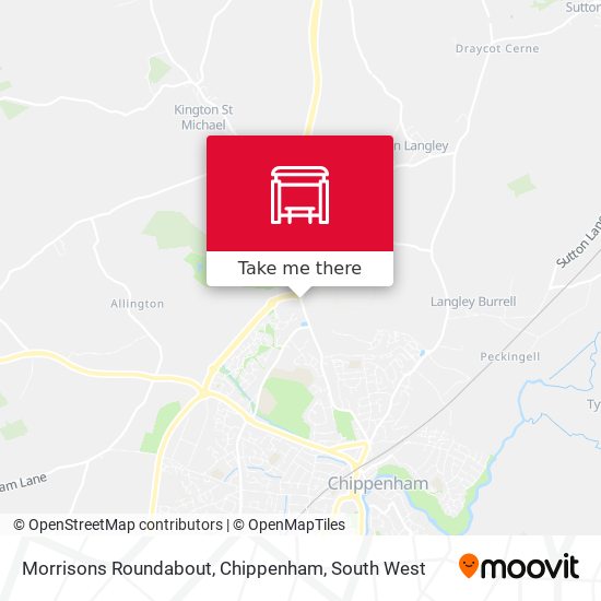 Morrisons Roundabout, Chippenham map