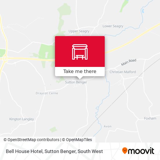 Bell House Hotel, Sutton Benger map