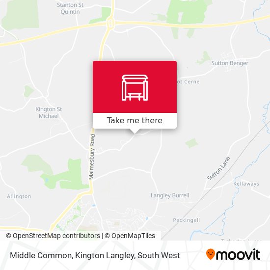 Middle Common, Kington Langley map