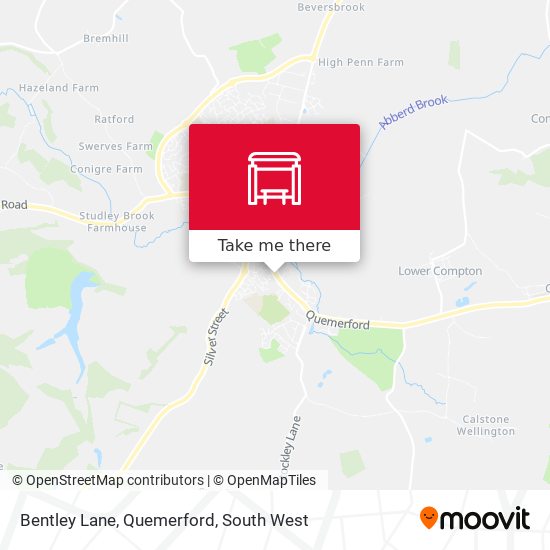 Bentley Lane, Quemerford map