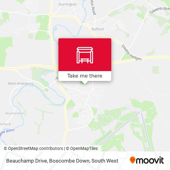 Beauchamp Drive, Boscombe Down map