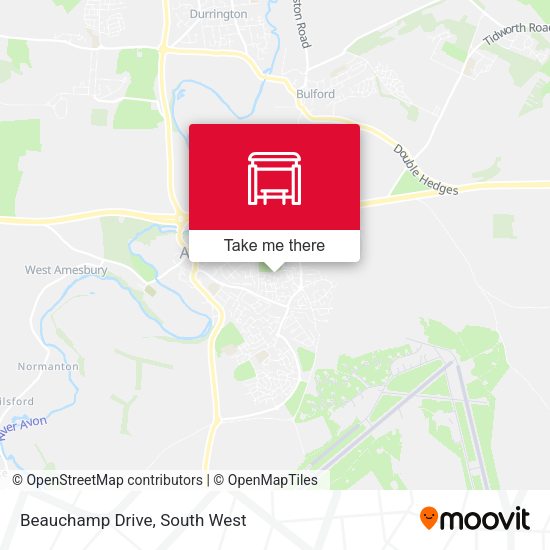 Beauchamp Drive, Boscombe Down map