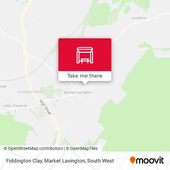 Fiddington Clay, Market Lavington map