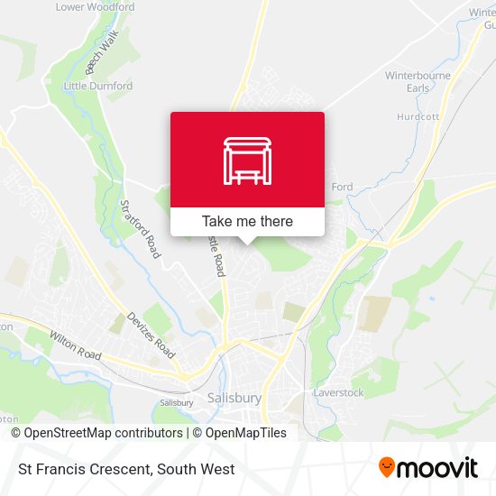 St Francis Crescent map