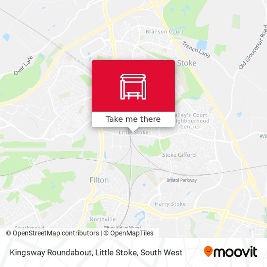 Kingsway Roundabout, Little Stoke map