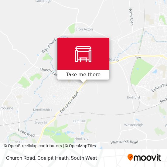 Church Road, Coalpit Heath map