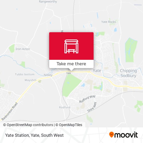 Yate Station, Yate map