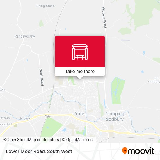 Lower Moor Road map
