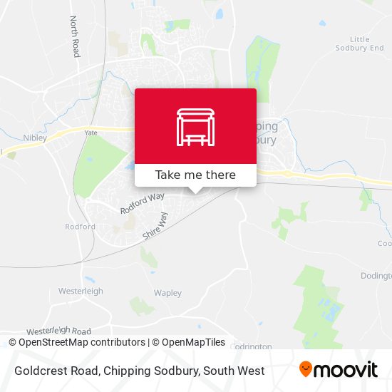 Goldcrest Road, Chipping Sodbury map