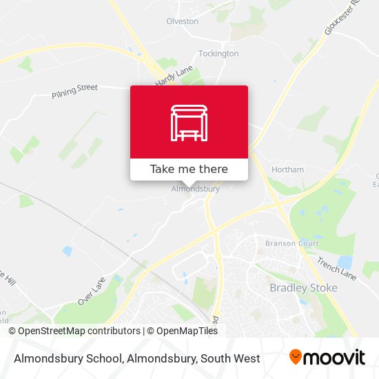 Almondsbury School, Almondsbury map