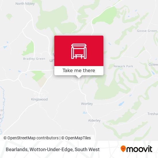 Bearlands, Wotton-Under-Edge map
