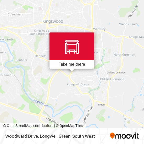 Woodward Drive, Longwell Green map