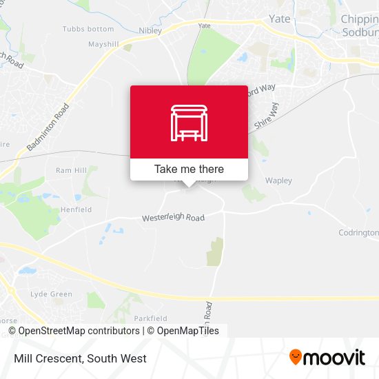 Mill Crescent map