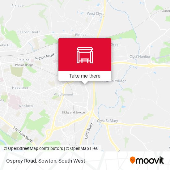 Osprey Road, Sowton map