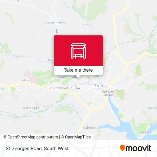 St Georges Road map