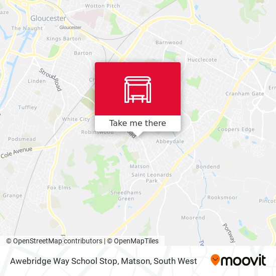 Awebridge Way School Stop, Matson map