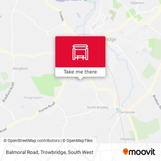 Balmoral Road, Trowbridge map