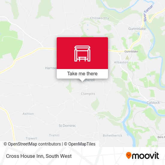 Cross House Inn map