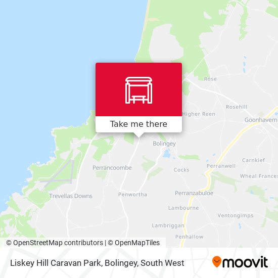 Liskey Hill Caravan Park, Bolingey map