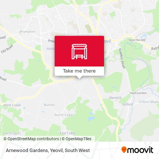 Arnewood Gardens, Yeovil map
