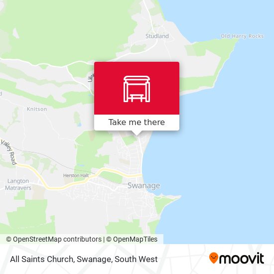 All Saints Church, Swanage map