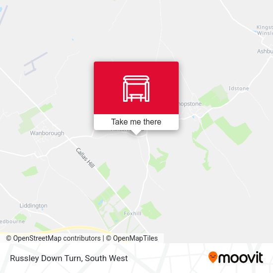 Russley Down Turn map