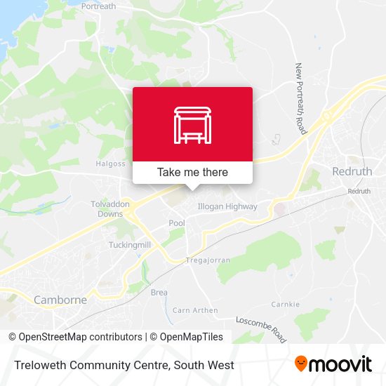 Treloweth Community Centre map
