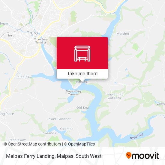 Malpas Ferry Landing, Malpas map