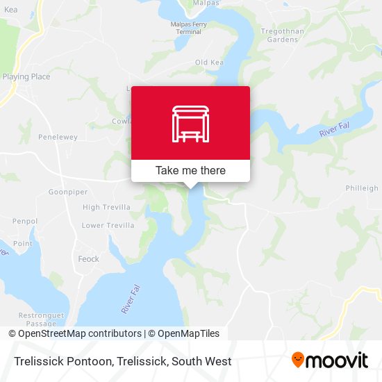 Trelissick Pontoon, Trelissick map