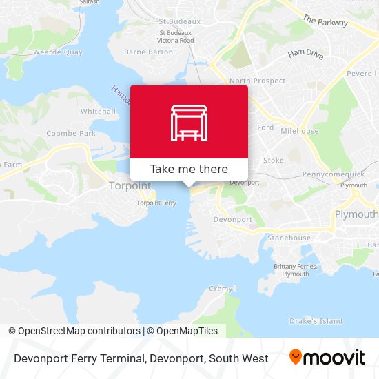 Devonport Ferry Terminal, Devonport map