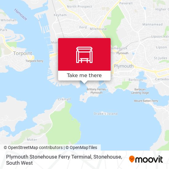 Plymouth Stonehouse Ferry Terminal, Stonehouse map