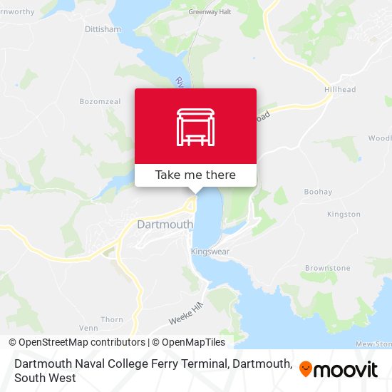 Dartmouth Naval College Ferry Terminal, Dartmouth map
