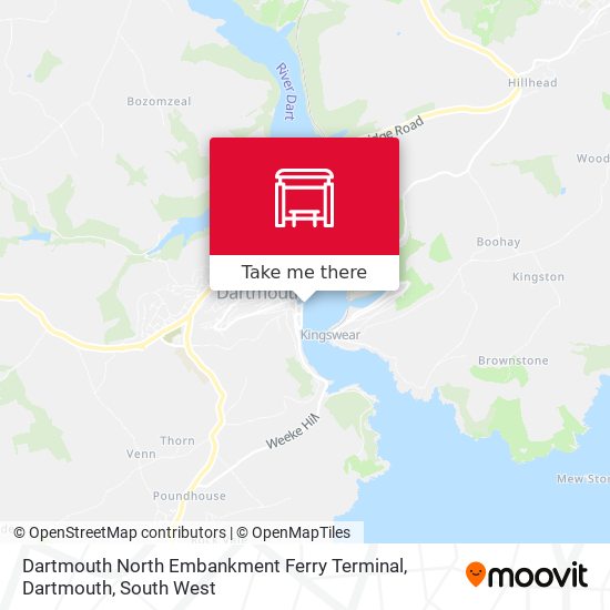 Dartmouth North Embankment Ferry Terminal, Dartmouth map