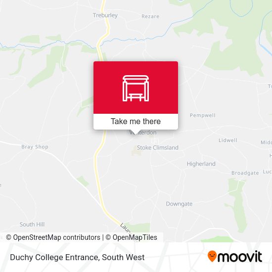 Duchy College Entrance map