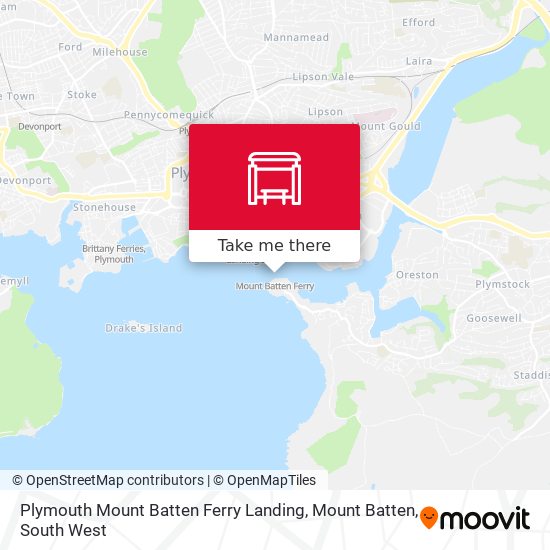 Plymouth Mount Batten Ferry Landing, Mount Batten map