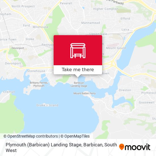 Plymouth (Barbican) Landing Stage, Barbican map