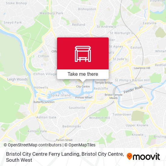 Bristol City Centre Ferry Landing, Bristol City Centre map