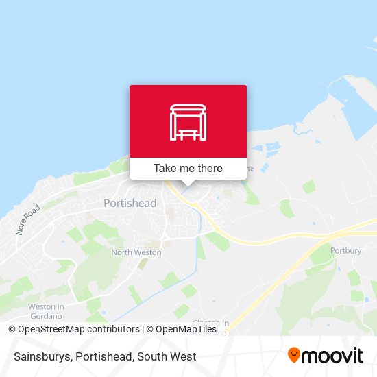 Sainsburys, Portishead map