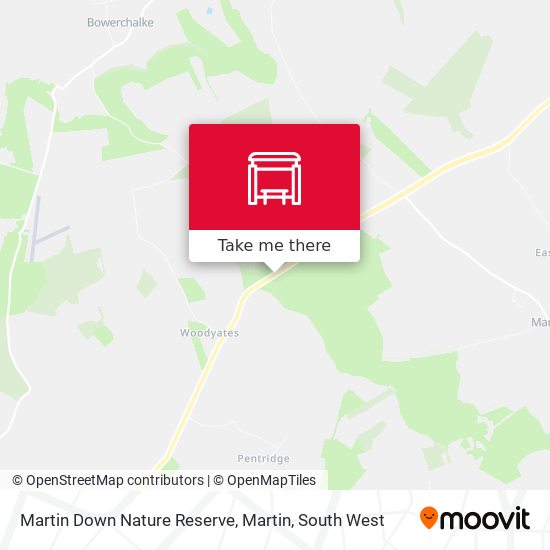 Martin Down Nature Reserve, Martin map