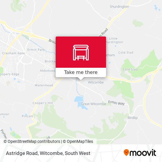 Astridge Road, Witcombe map
