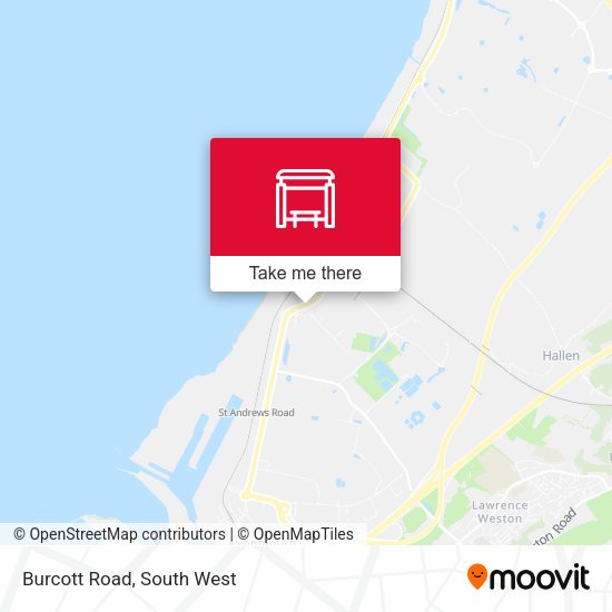 Burcott Road map
