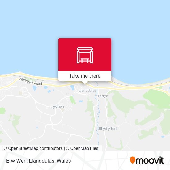 Erw Wen, Llanddulas map